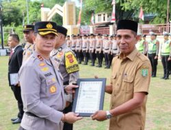 Kapolres Sabang Apresiasi Personel dan Masyarakat Berprestasi, 25 Terima Penghargaan