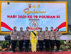Polwan Pidie Jaya Hadiri HUT ke-78 Polwan RI di Mapolda Aceh