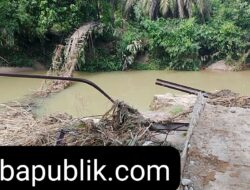 Jembatan Gantung di Lae Bersih Kota Subulussalam Putus Total Dihantam Banjir