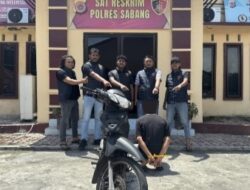 Polres Sabang Amankan Terduga Pelaku Curanmor Beserta Barang Bukti
