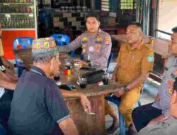 Perkuat Pageu Gampong, Kapolsek Samadua Saweu Kedai Kupi di Panton Luas