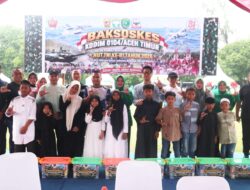 Diguyur Hujan, Warga Langsa Tetap Semangat Ikuti Car Free Day dan Baksoskes HUT ke-81 TNI