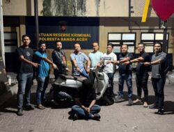 Gelapkan Motor Milik Anggota TNI, Polresta Banda Aceh Amankan Pelaku