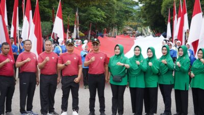 Peringati HUT Ke-81 TNI, Kodam IM Gelar Kirab Merah Putih