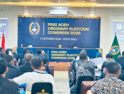 Buka Kongres Biasa PSSI Aceh, Kadispora T Banta Nuzullah Tekankan Persatuan dan Sportivitas
