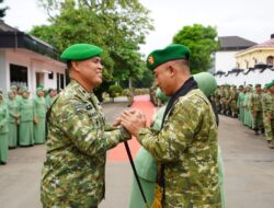 Penuh Khidmat, Pangdam IM Pimpin Tradisi Pelepasan Mayjen TNI Joko Hadi Susilo