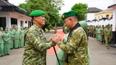 Penuh Khidmat, Pangdam IM Pimpin Tradisi Pelepasan Mayjen TNI Joko Hadi Susilo