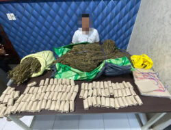 Tim Opsnal Satresnarkoba Aceh Barat Amankan Seorang Pria dan 15 Kilogram Ganja di Gunong Meuh