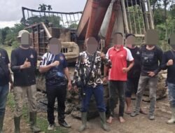 Polres Nagan Raya Amankan Terduga Pelaku Tambang Emas Ilegal, Sejumlah Barang Bukti Disita