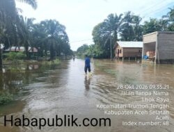 Banjir Kiriman Kembali Rendam Kawasan Trumon Tengah Aceh Selatan
