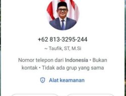 Waspada! Nomor WhatsApp Catut Nama Plt Sekda Aceh Taufik